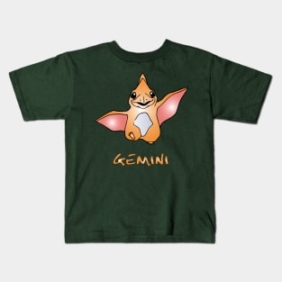 Orange Gemini Dinosaur Kids T-Shirt